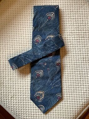 VTG. Liberty of London Peacock Feather Tana Lawn Cotton Tie